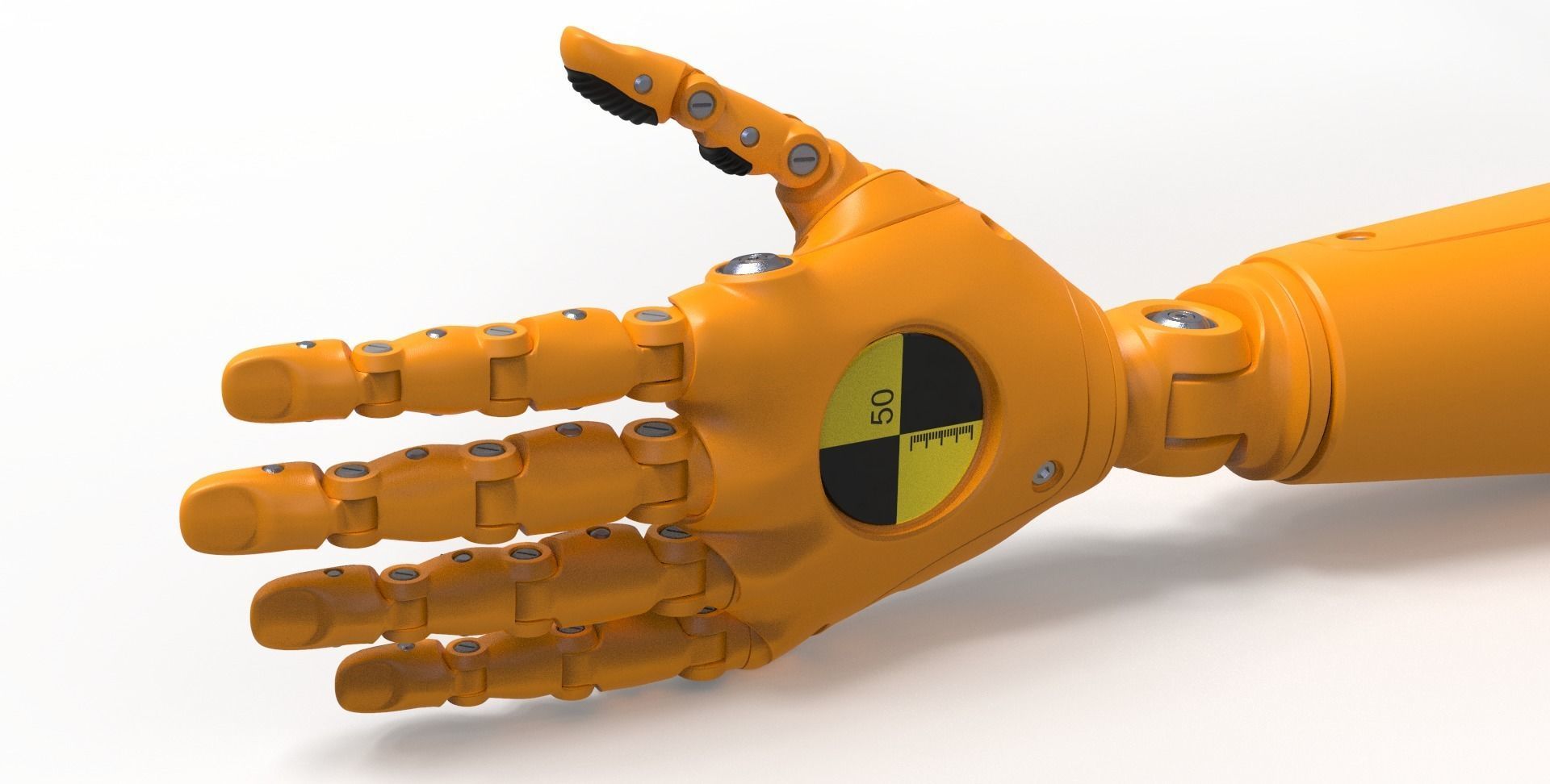 Crash Test Dummy Robot Android mechanical hand 3D model_1