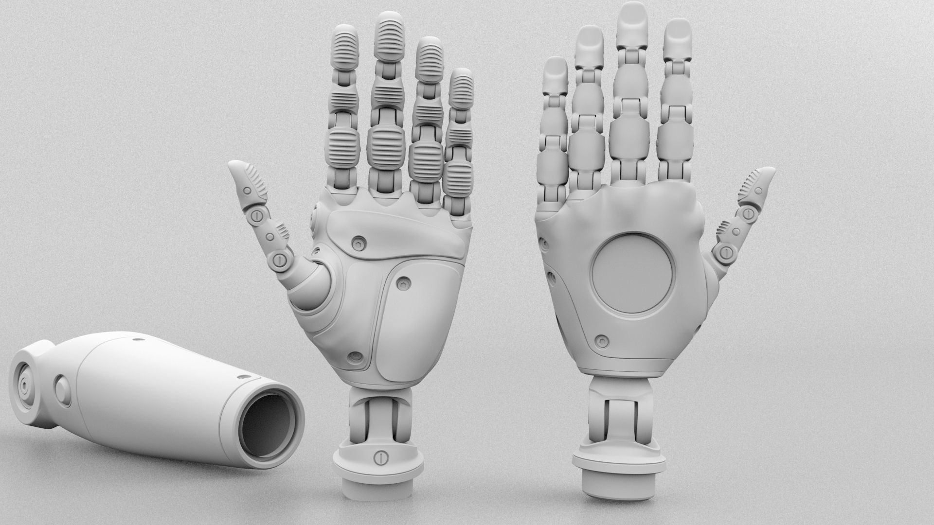 Crash Test Dummy Robot Android mechanical hand 3D model_17