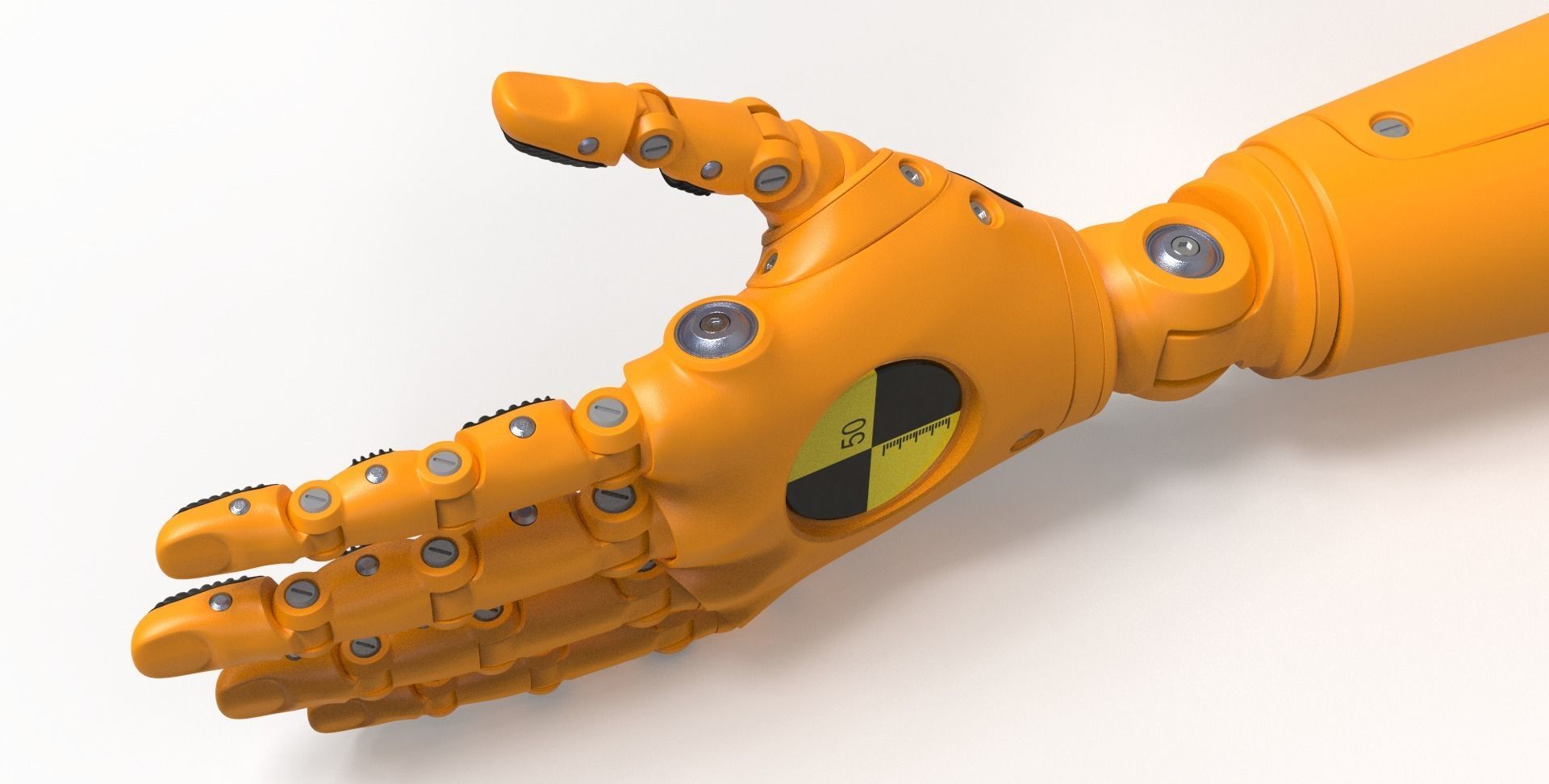 Crash Test Dummy Robot Android mechanical hand 3D model_25