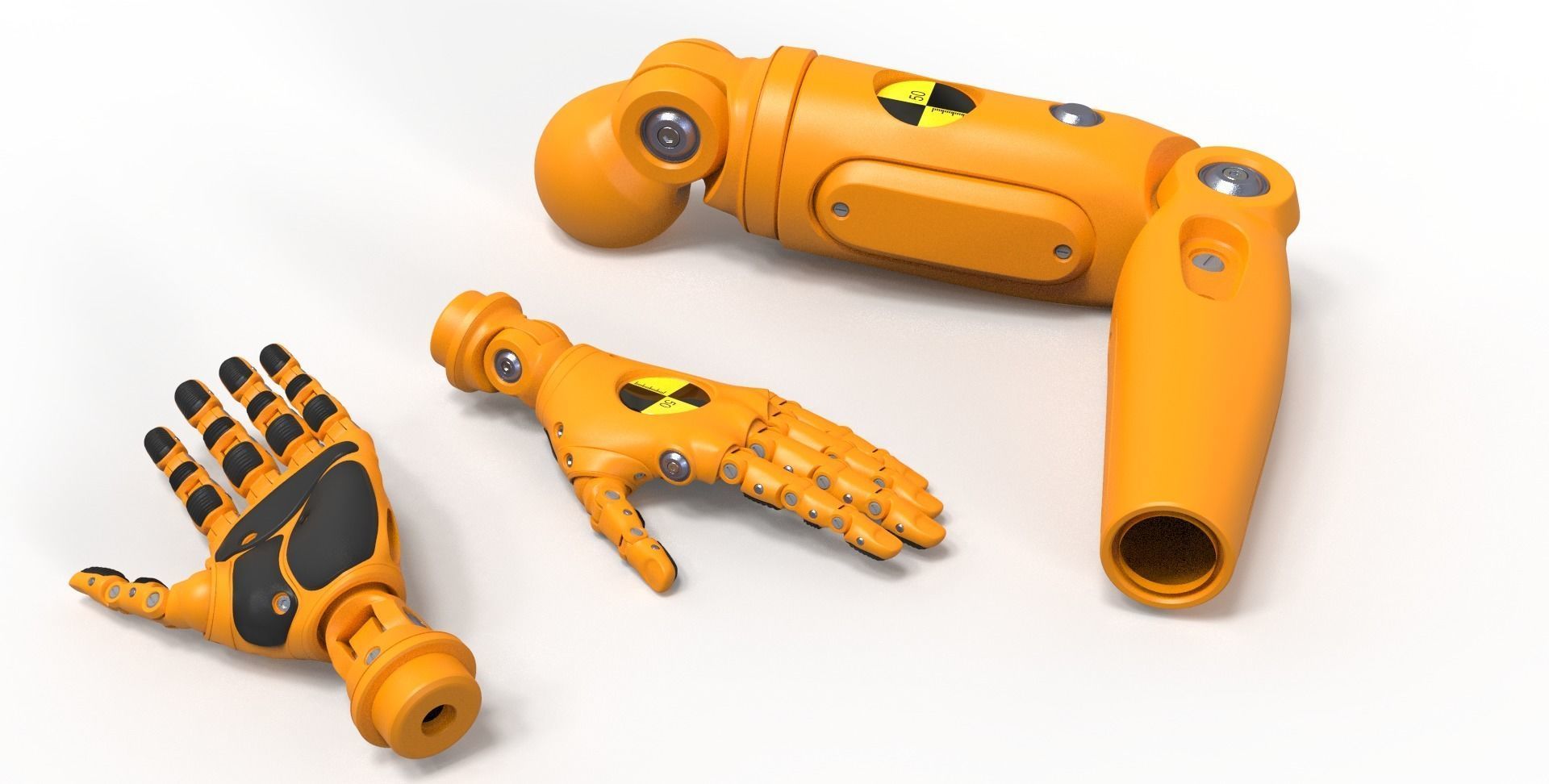 Crash Test Dummy Robot Android mechanical hand 3D model_3