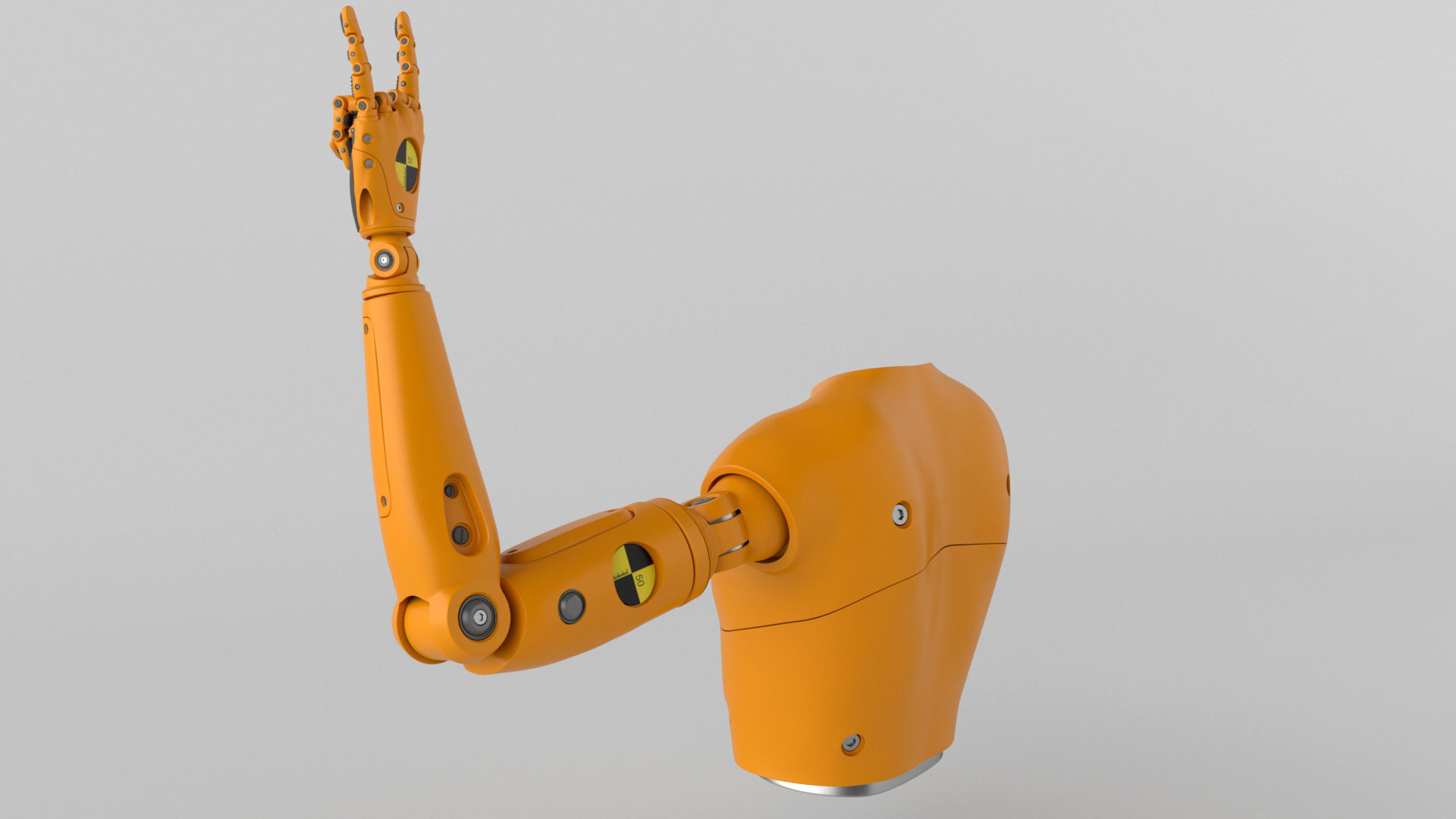 Crash Test Dummy Robot Android mechanical hand 3D model_7