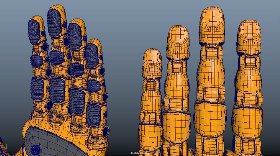 Crash Test Dummy Robot Android mechanical hand 3D model_19