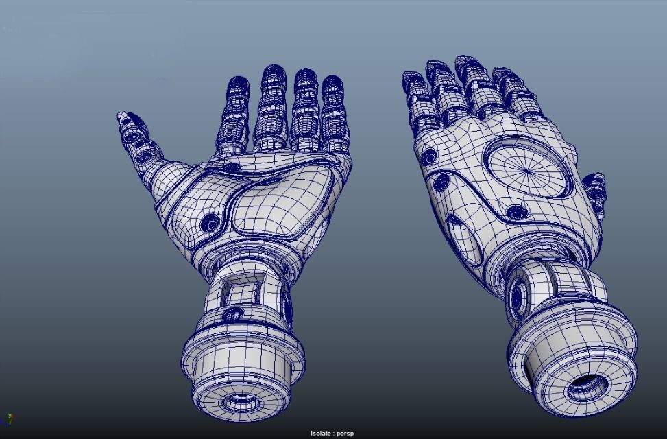 Crash Test Dummy Robot Android mechanical hand 3D model_21