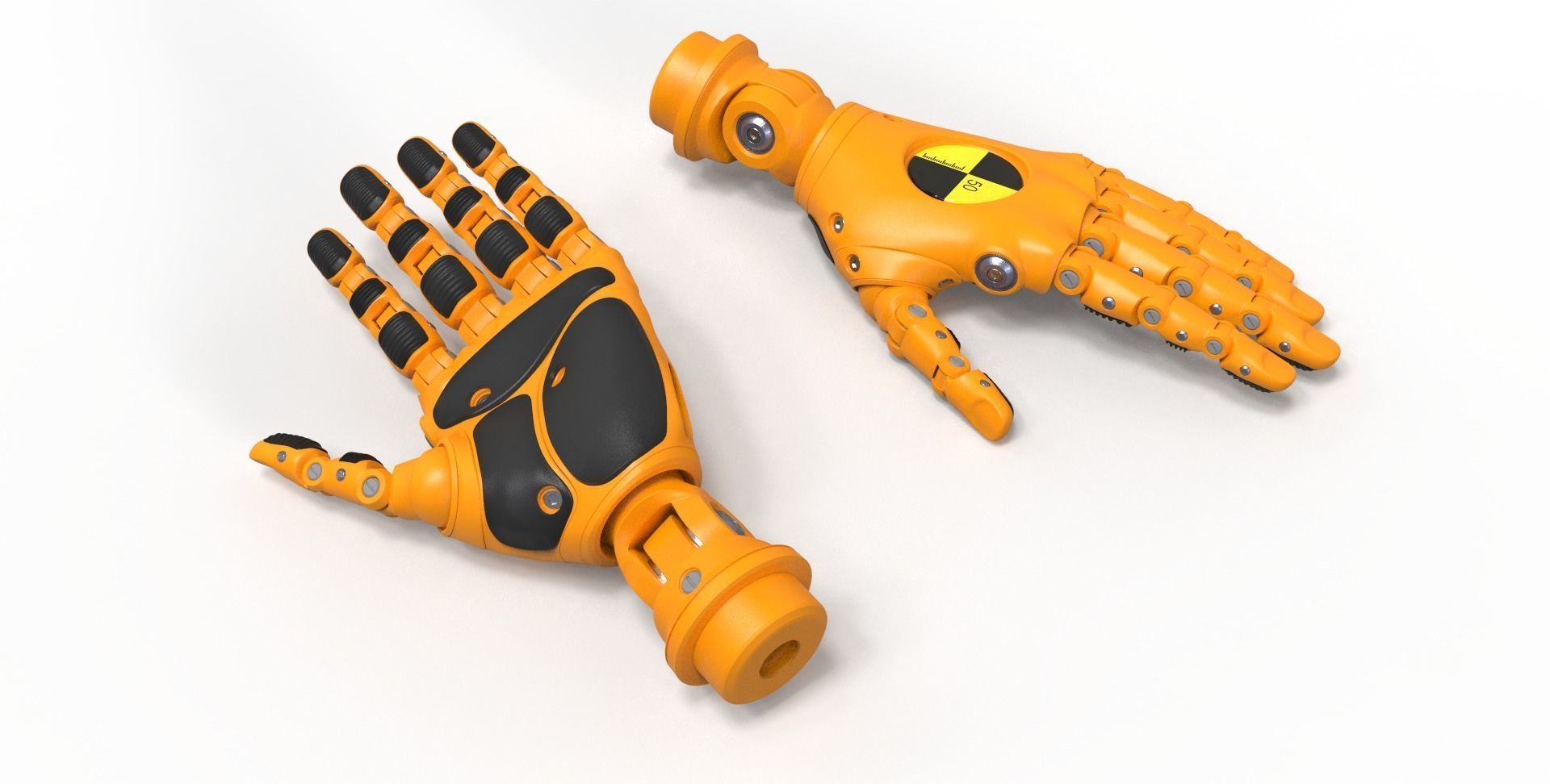 Crash Test Dummy Robot Android mechanical hand 3D model_15