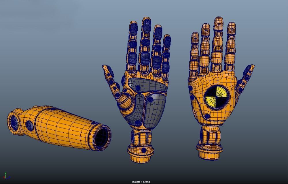Crash Test Dummy Robot Android mechanical hand 3D model_18