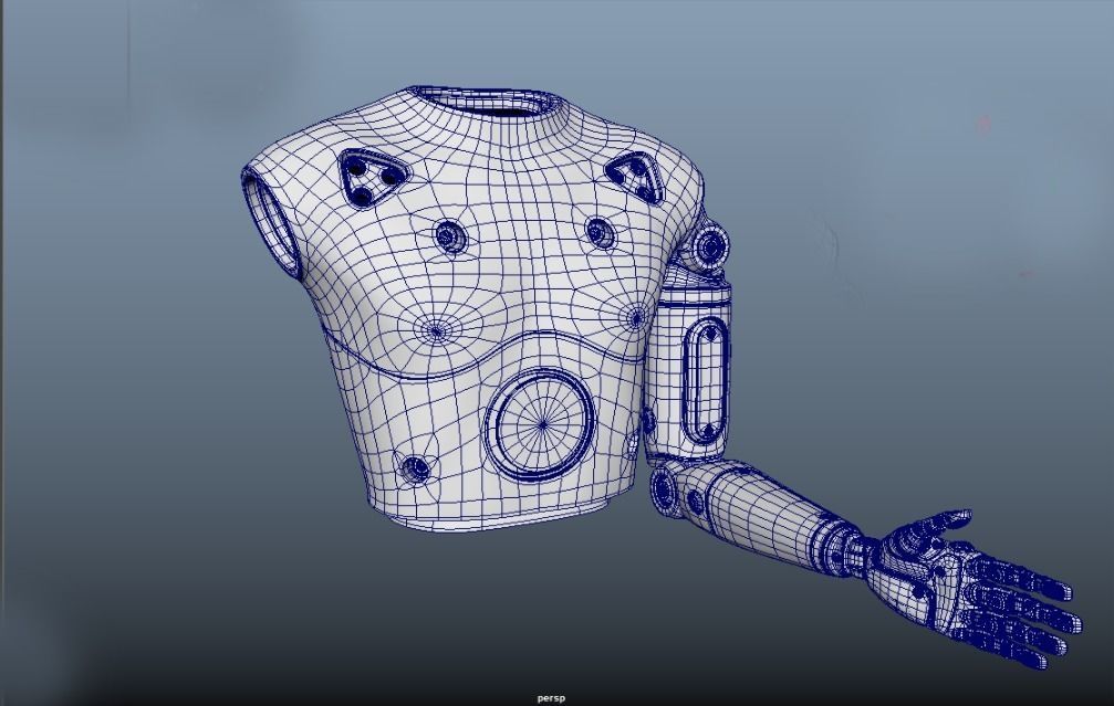 Crash Test Dummy Robot Android mechanical hand 3D model_24