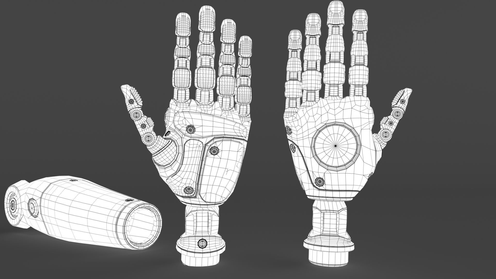 Crash Test Dummy Robot Android mechanical hand 3D model_16