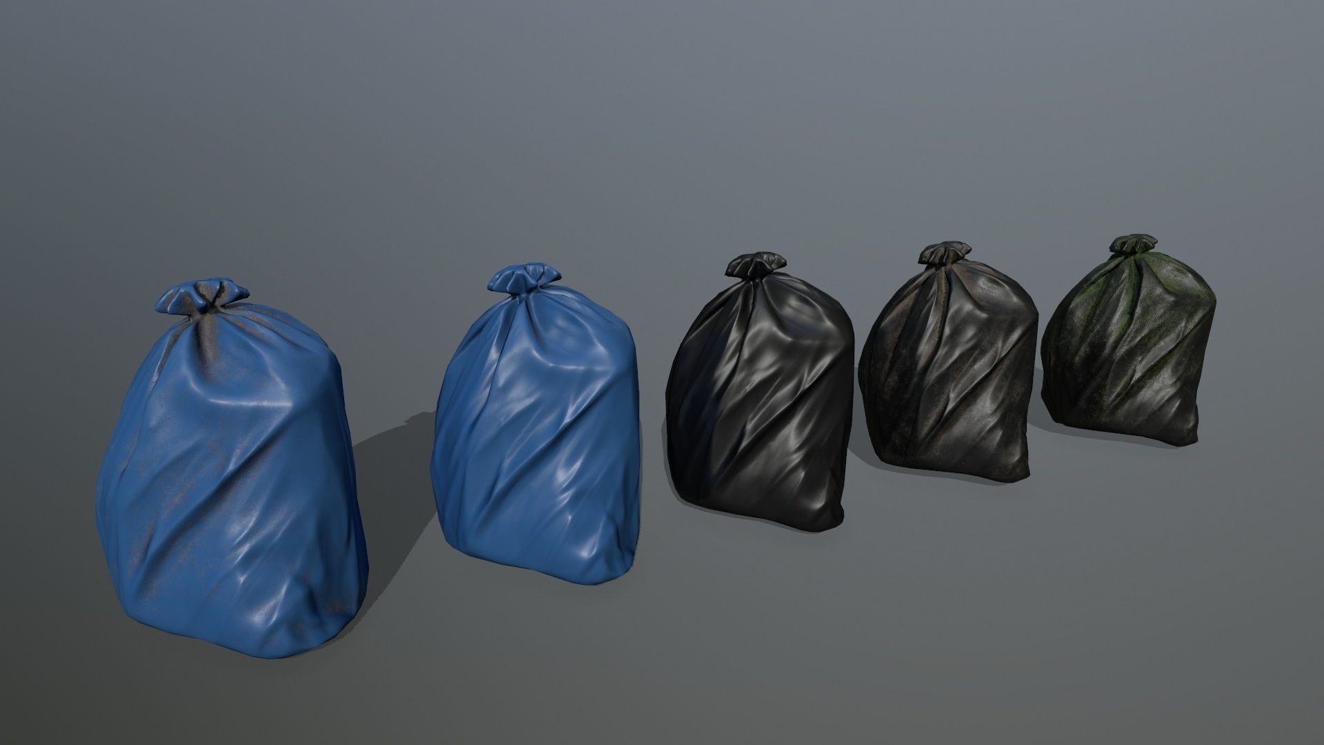 litter bag Low-poly 3D model_4