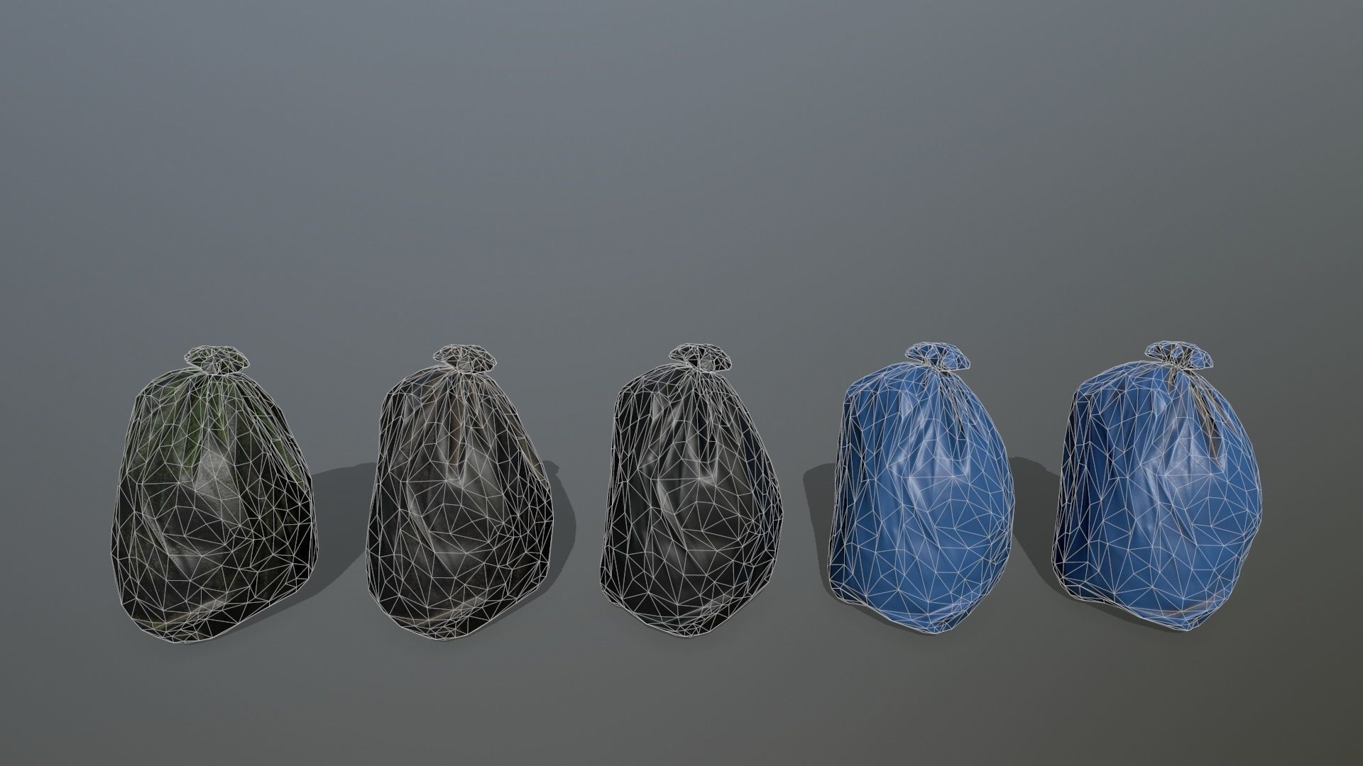 litter bag Low-poly 3D model_6