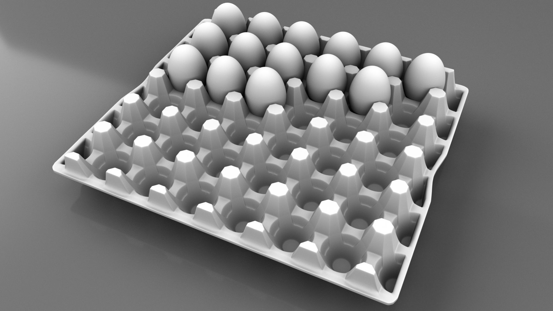 Egg Carton  3D model_4
