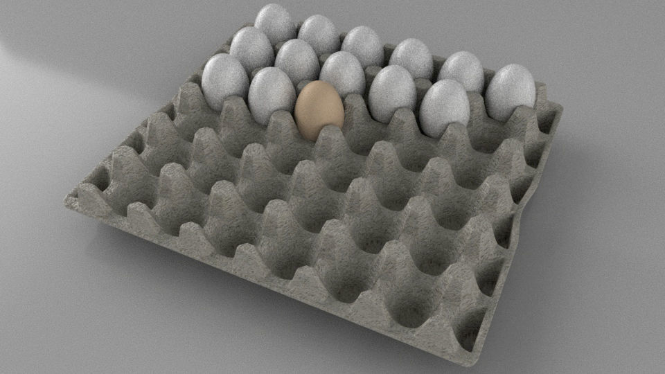 Egg Carton  3D model_2