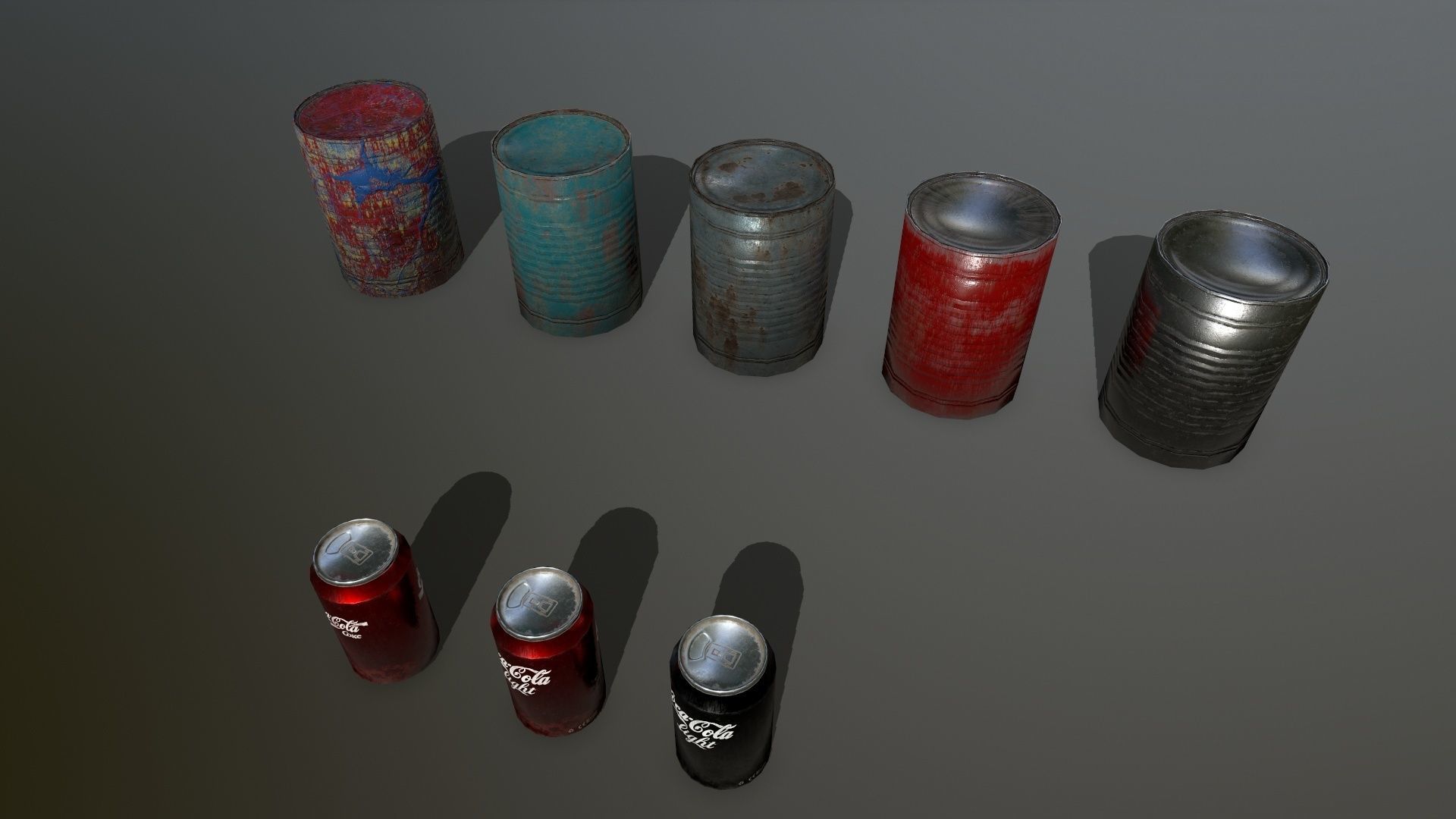 coke can Low-poly 3D model_2