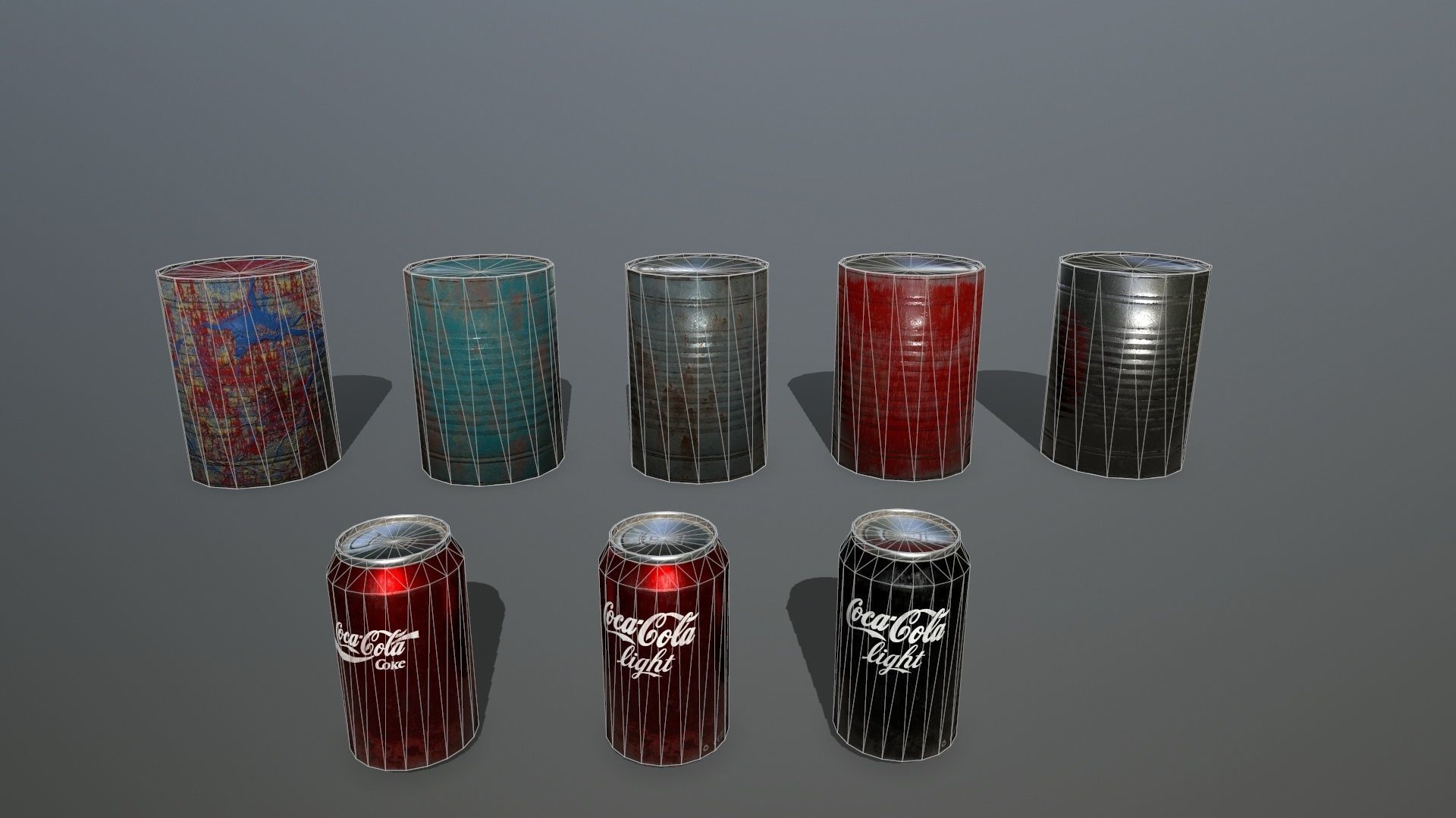 coke can Low-poly 3D model_6