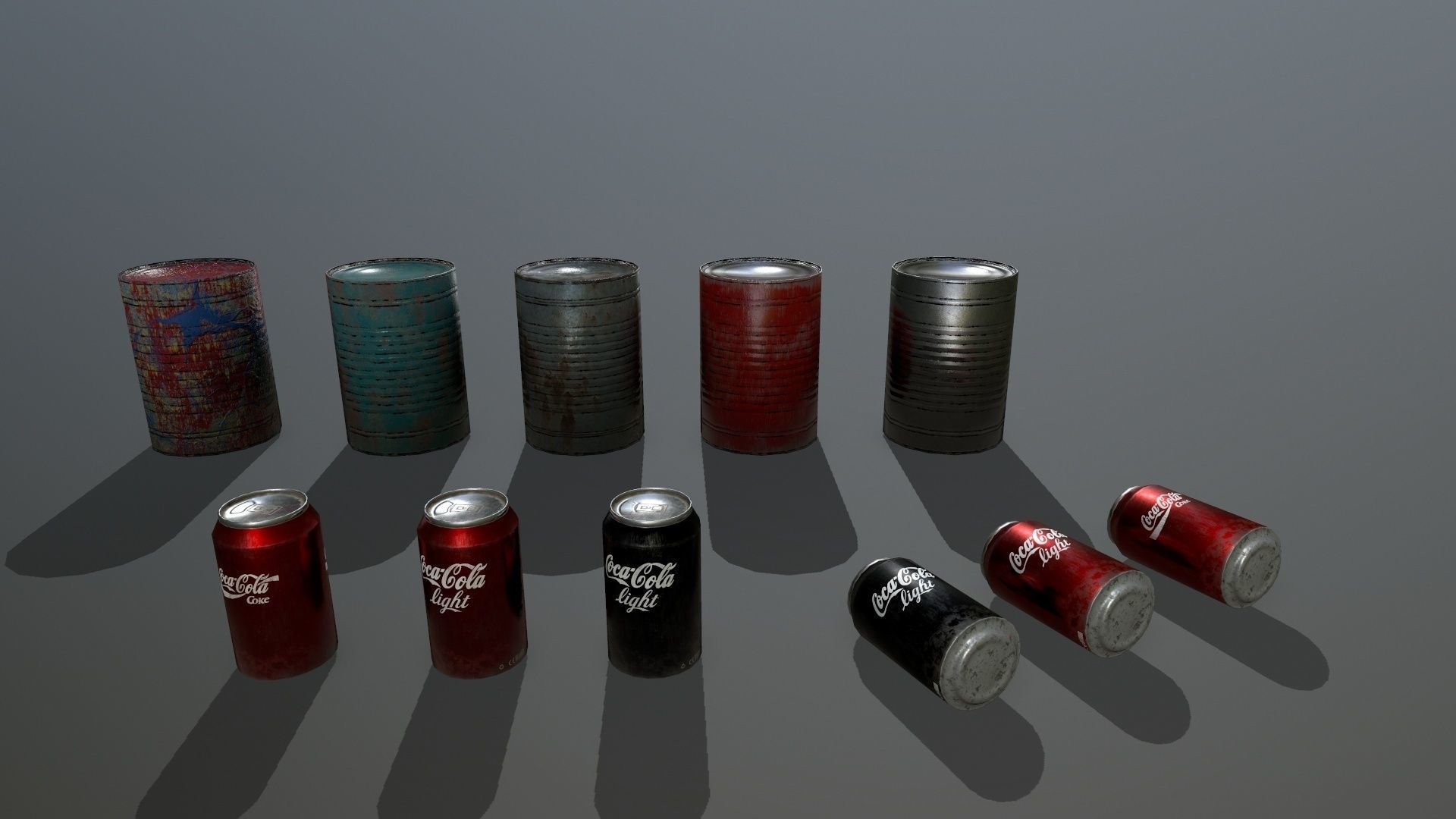 coke can Low-poly 3D model_1
