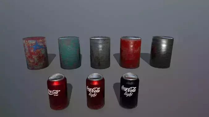 coke can Low-poly 3D model