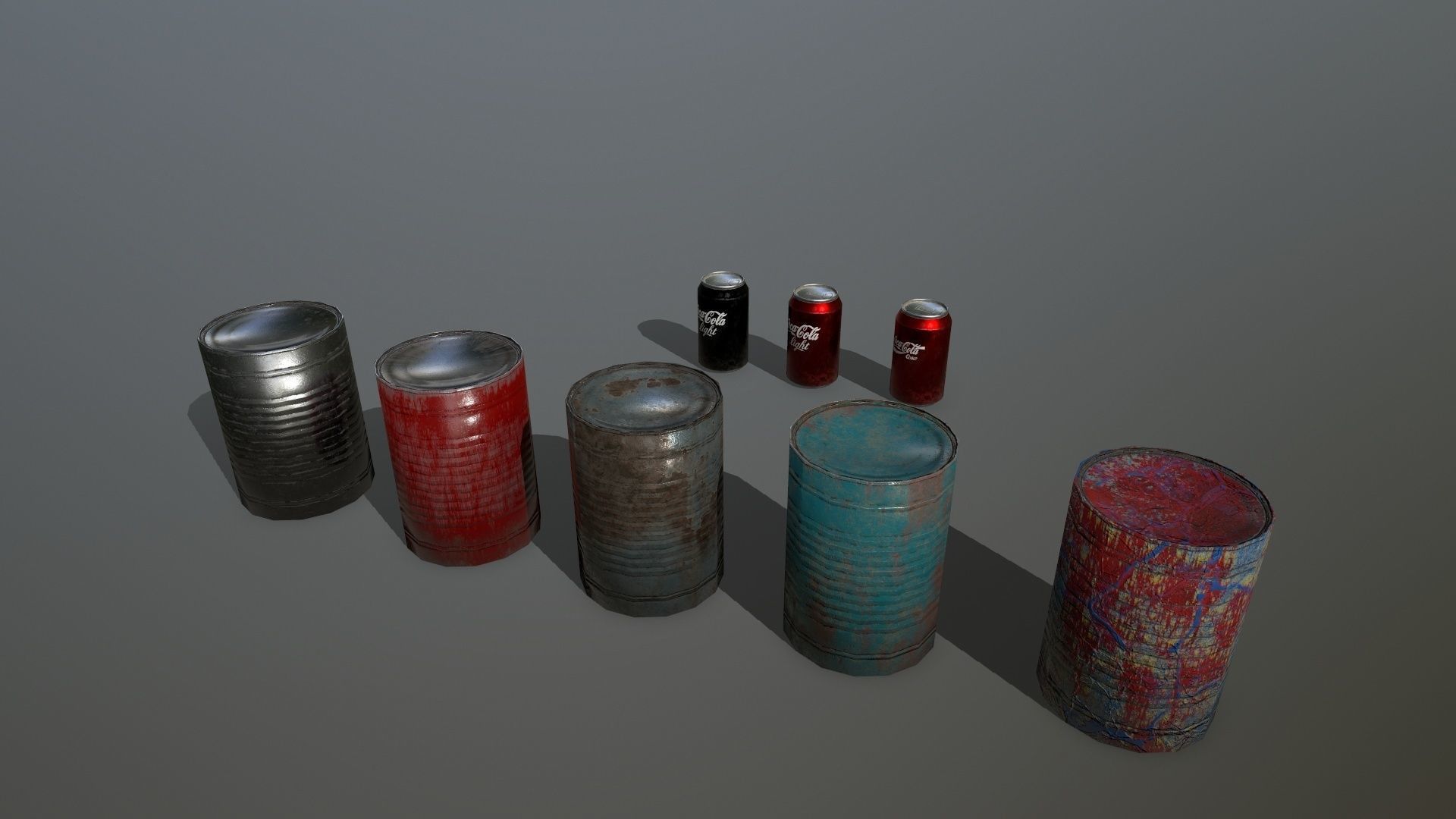 coke can Low-poly 3D model_4