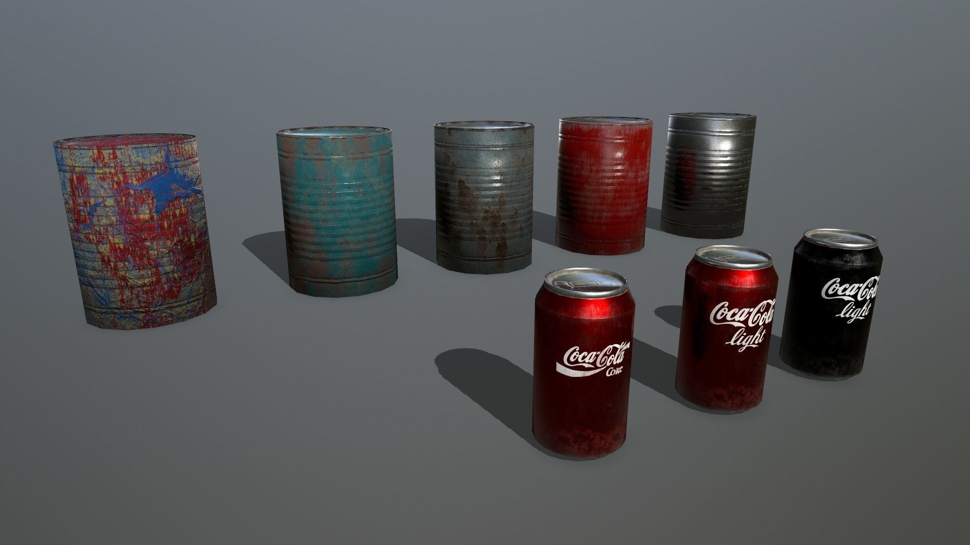 coke can Low-poly 3D model_3