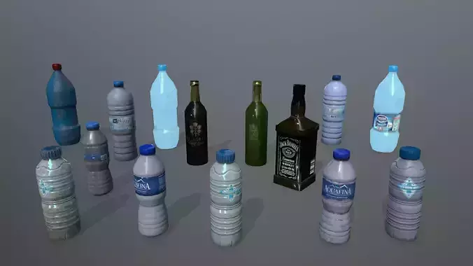 bottle set group of water bottles