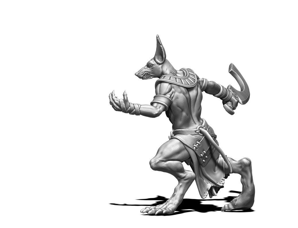 Anubis warrior 56mm - 3D print model 3D print model_3