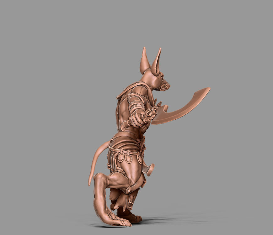 Anubis warrior 56mm - 3D print model 3D print model_10