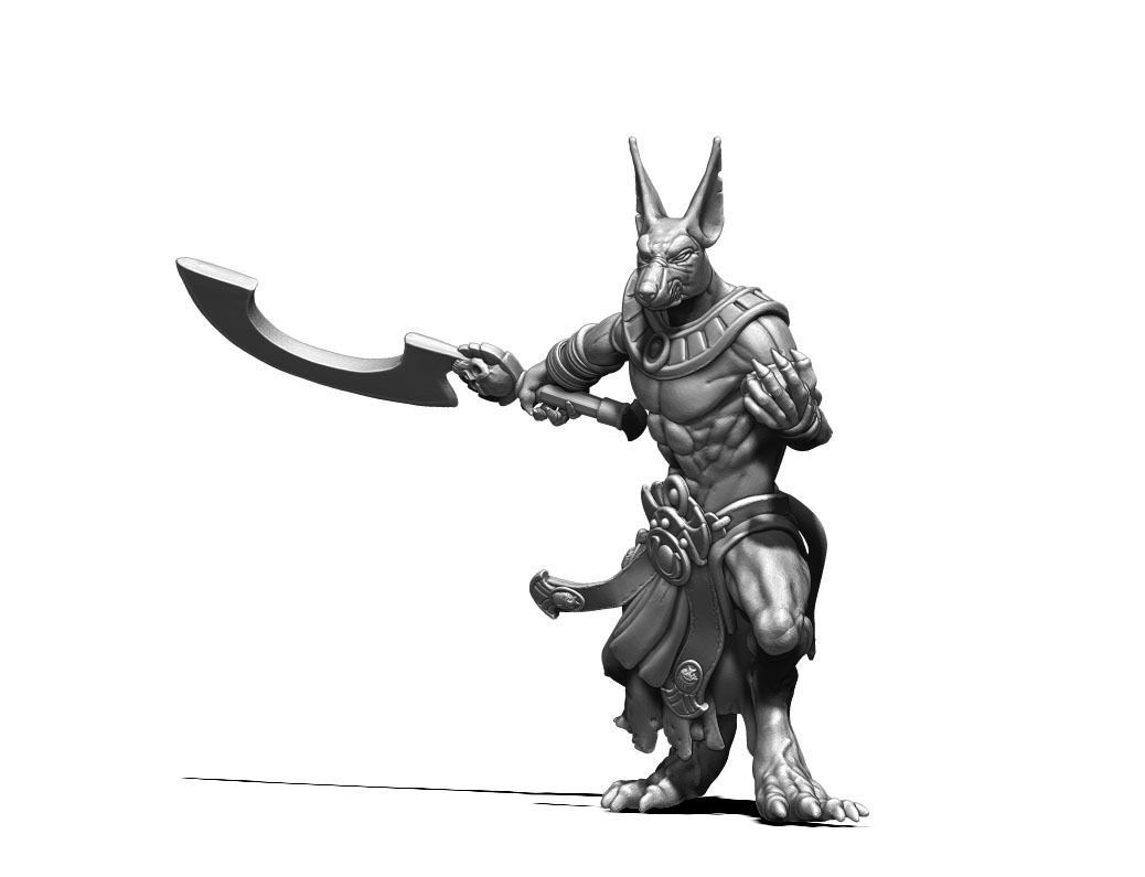 Anubis warrior 56mm - 3D print model 3D print model_1