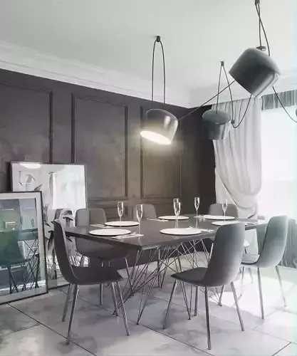 Modern Table with Chairs