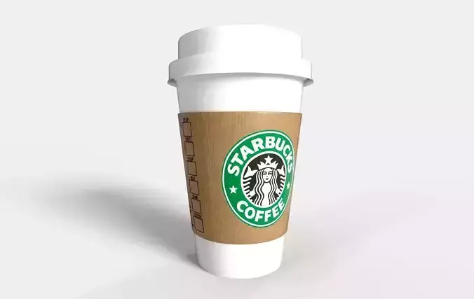 PBR Starbucks Coffee Cup -  PROMOTION Low-poly 3D model