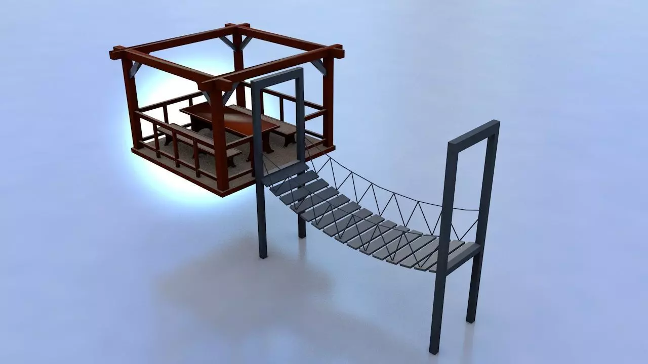 Bridge and Harbour Free 3D model