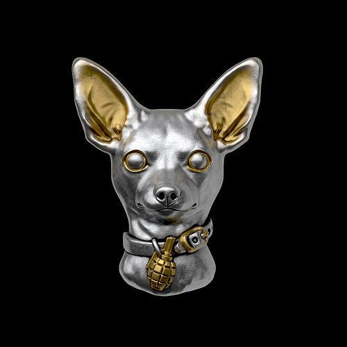 Toy terrier head 3D print model
