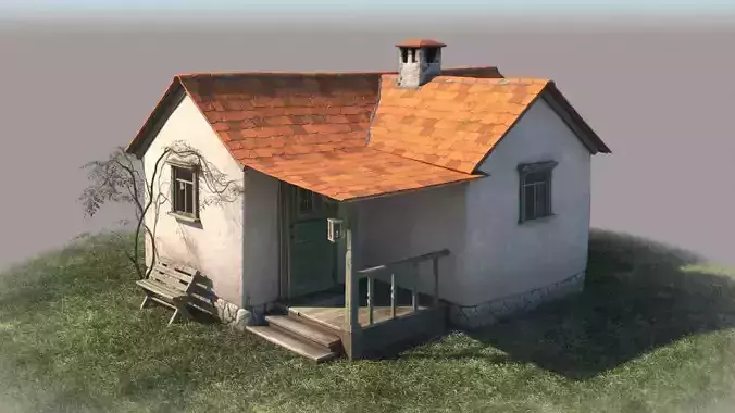 Country Cottage Free low-poly 3D model Country Cottage Free low-poly 3D model
