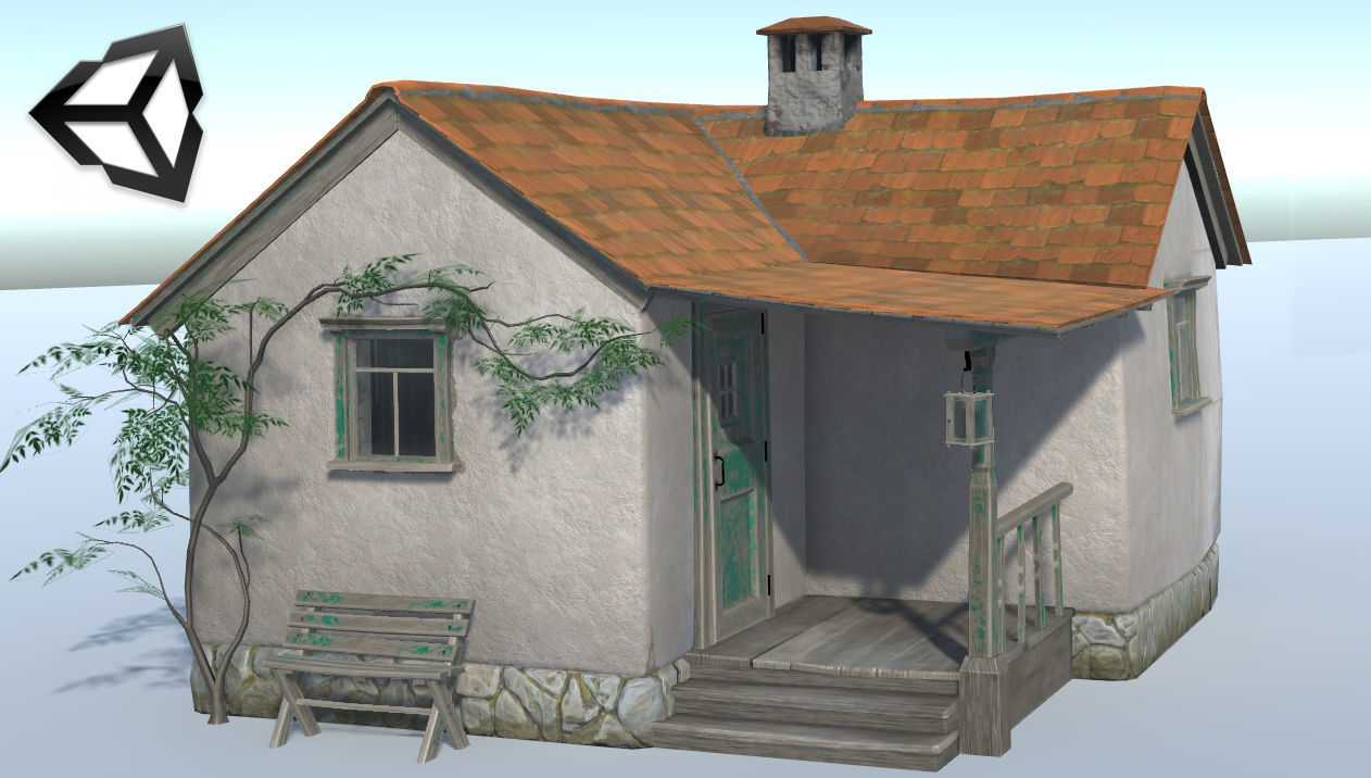 Country Cottage Free low-poly 3D model_8