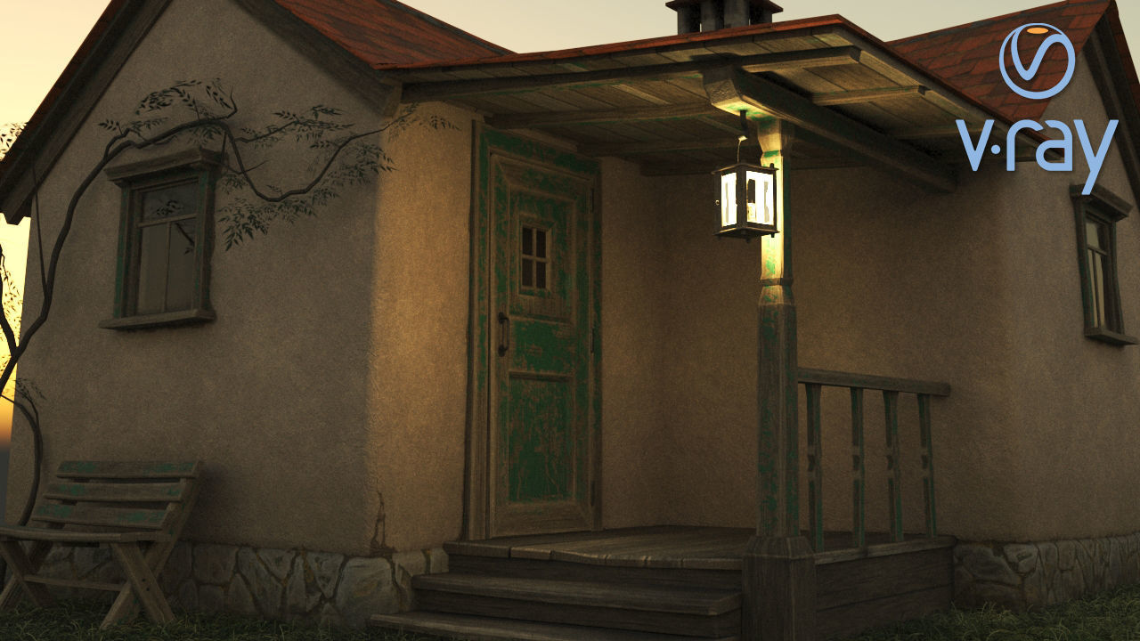 Country Cottage Free low-poly 3D model_5