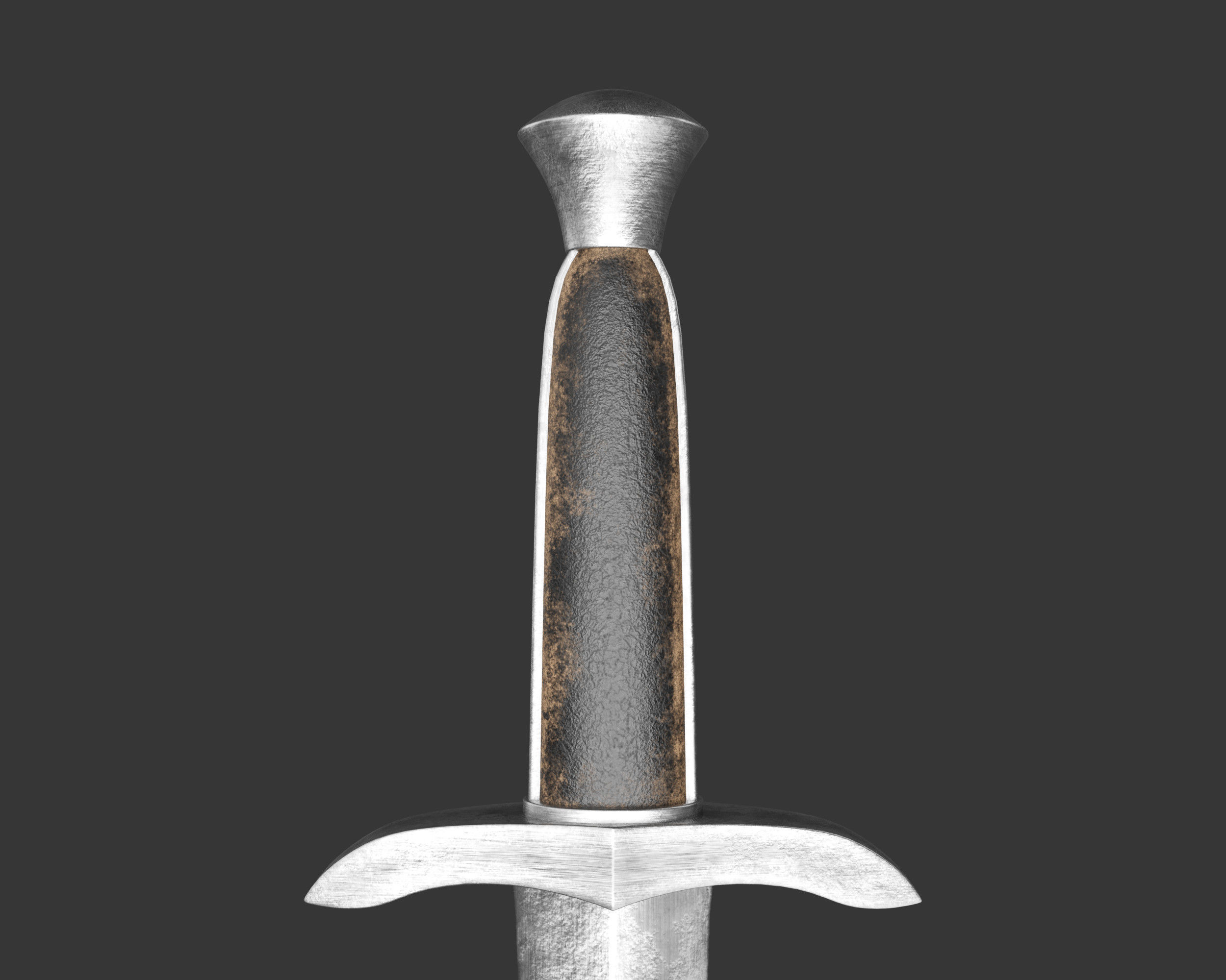 Medieval Elegant Weapon Dagger Low-poly 3D model_12