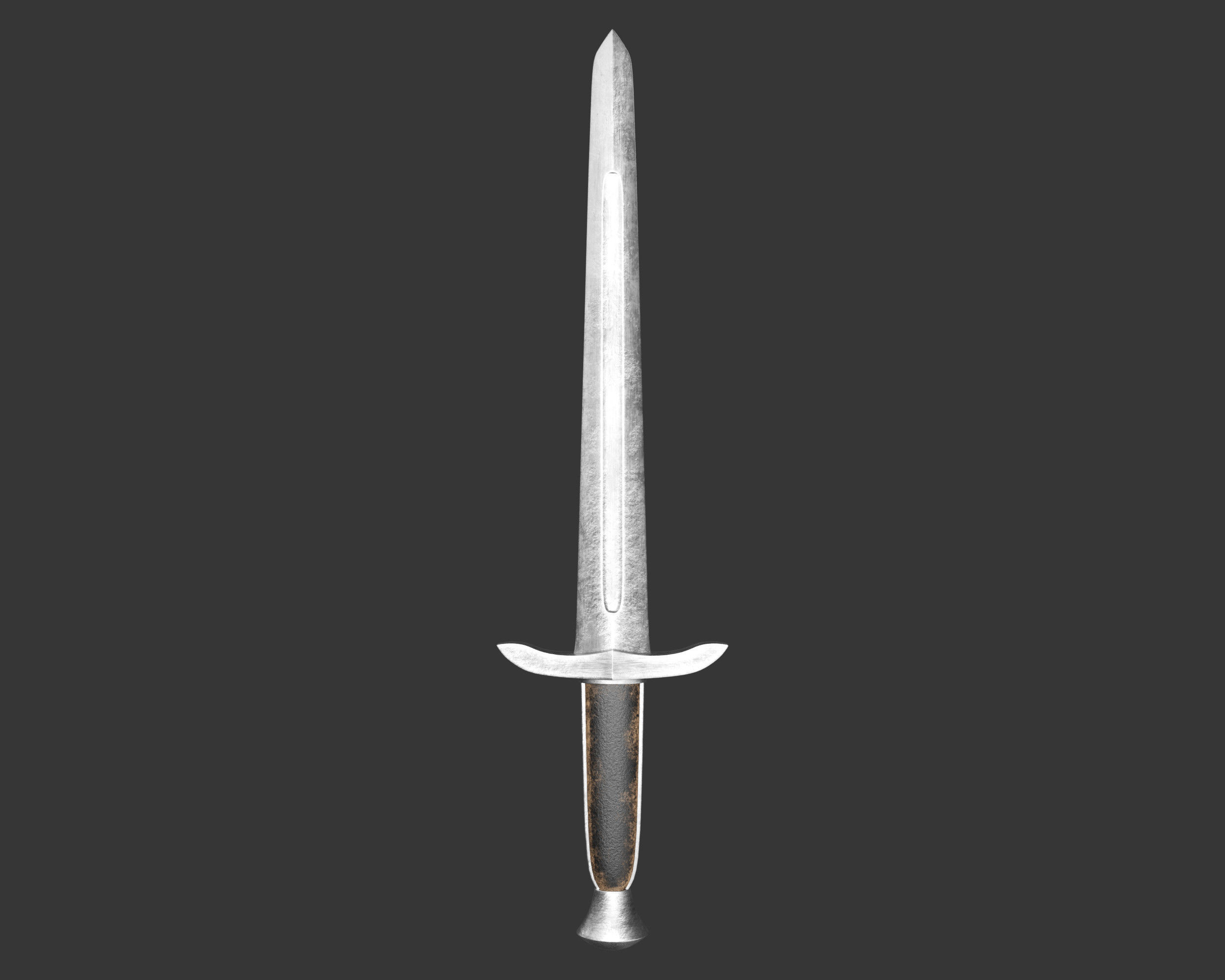Medieval Elegant Weapon Dagger Low-poly 3D model_3