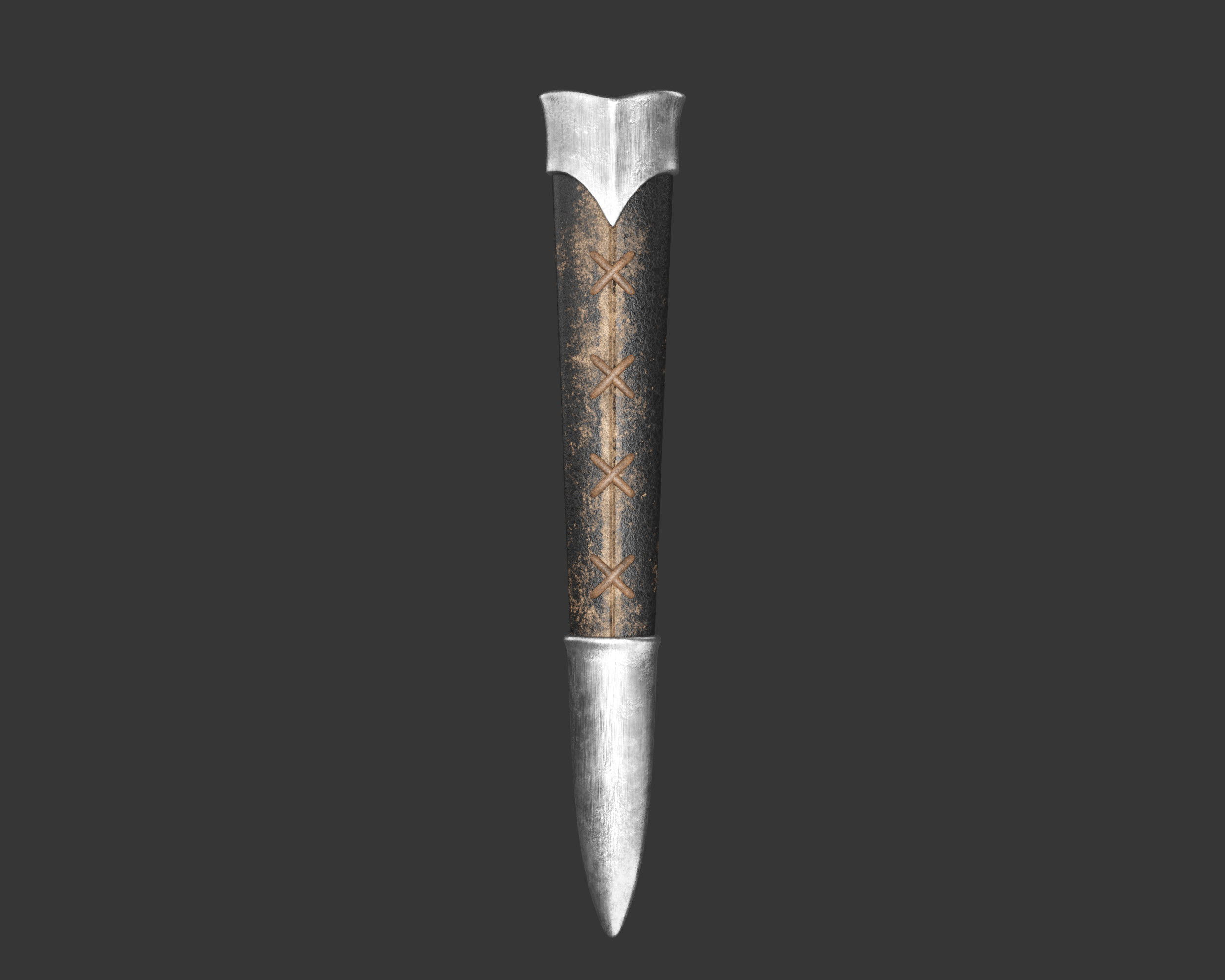 Medieval Elegant Weapon Dagger Low-poly 3D model_16