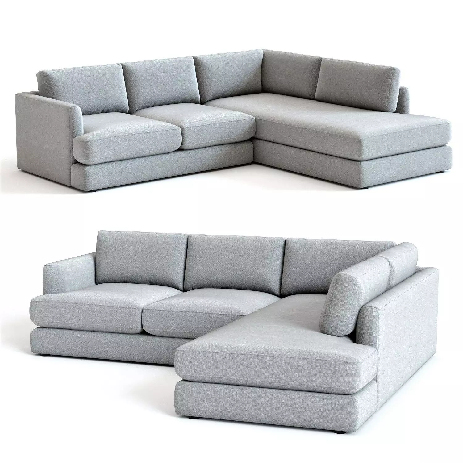 West Elm Haven Sectional Sofa 3D model_0