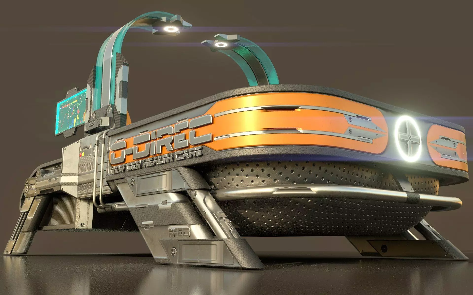 Sci Fi Bed - Cyberpunk concept - PBR Low-poly 3D model