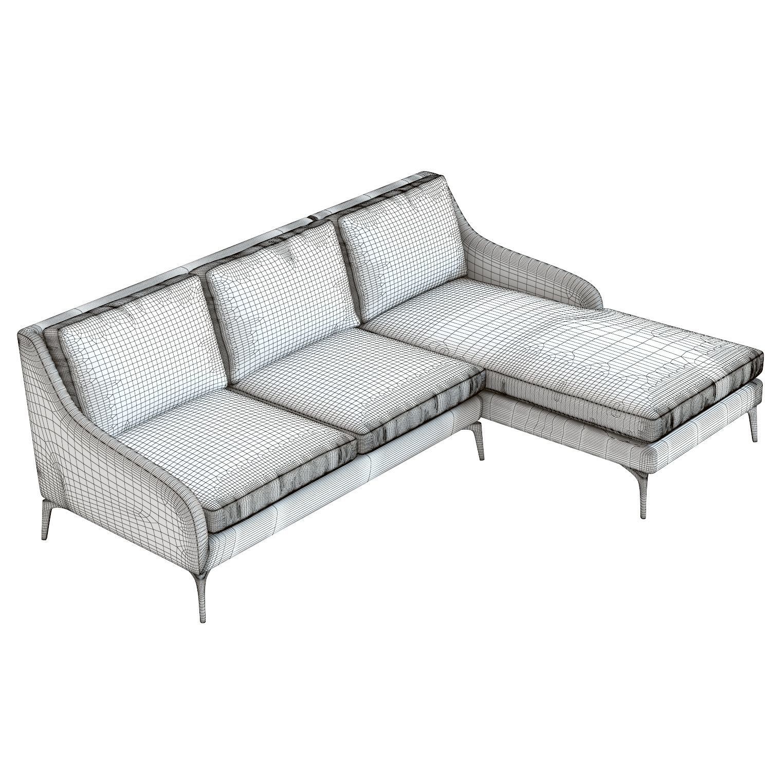 West Elm - Alto Sectional Sofa 3D model_6