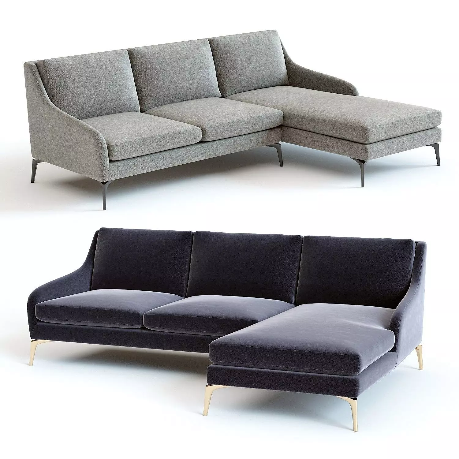 West Elm - Alto Sectional Sofa 3D model_0