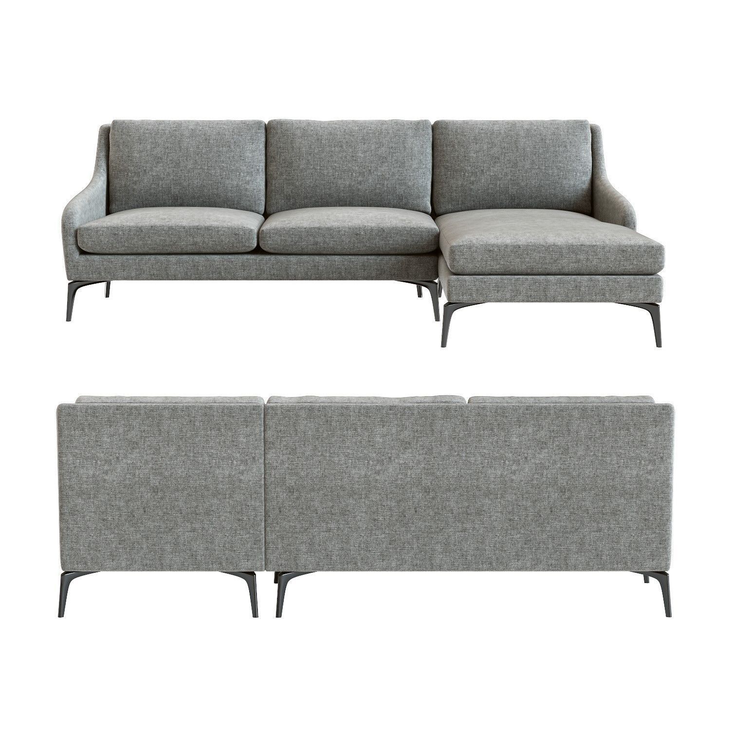 West Elm - Alto Sectional Sofa 3D model_3