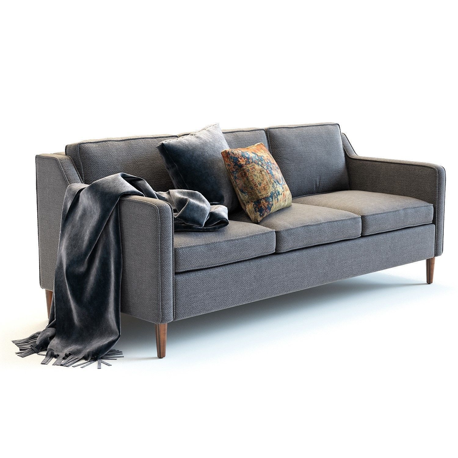 West Elm Hamilton Sofa 3D model_6