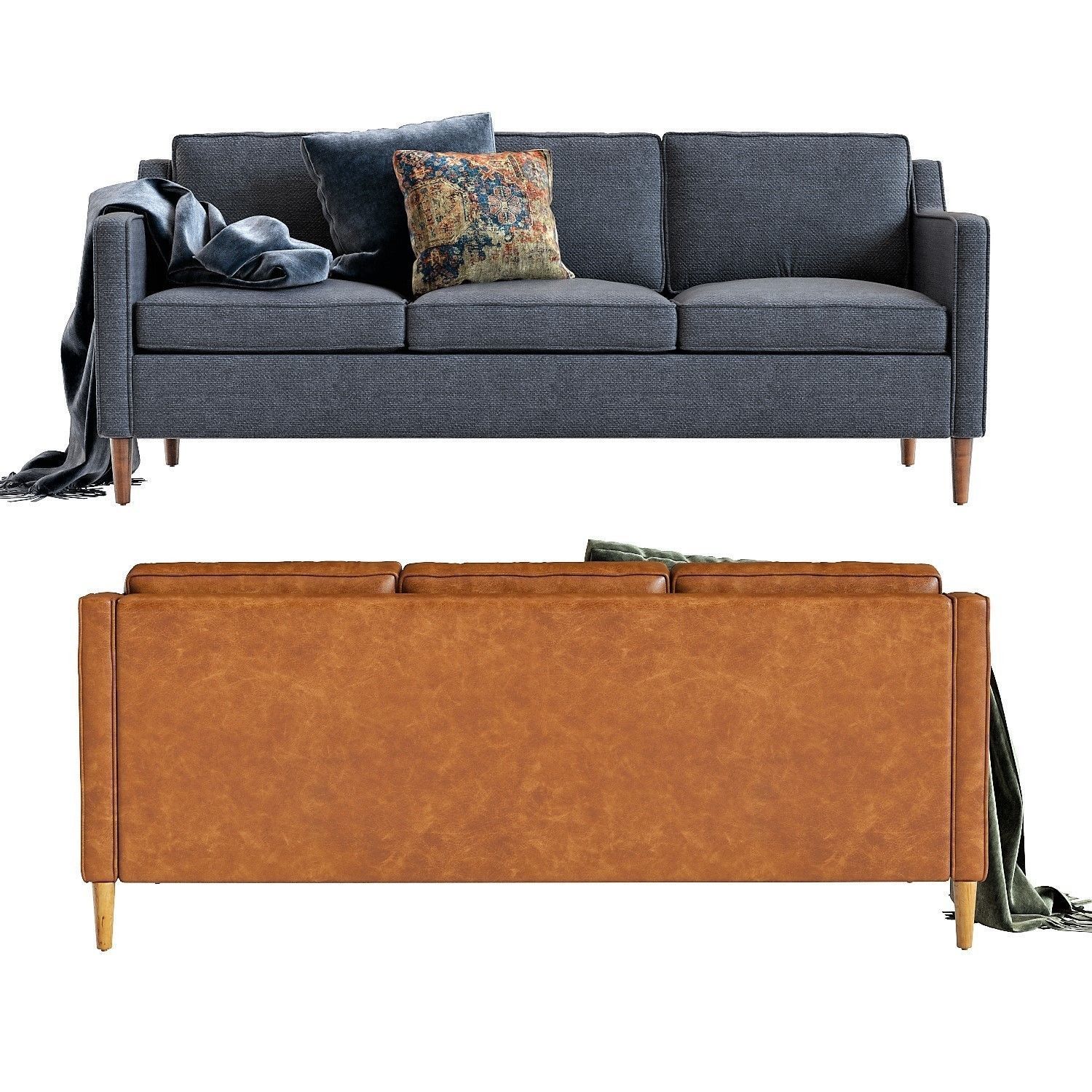 West Elm Hamilton Sofa 3D model_3