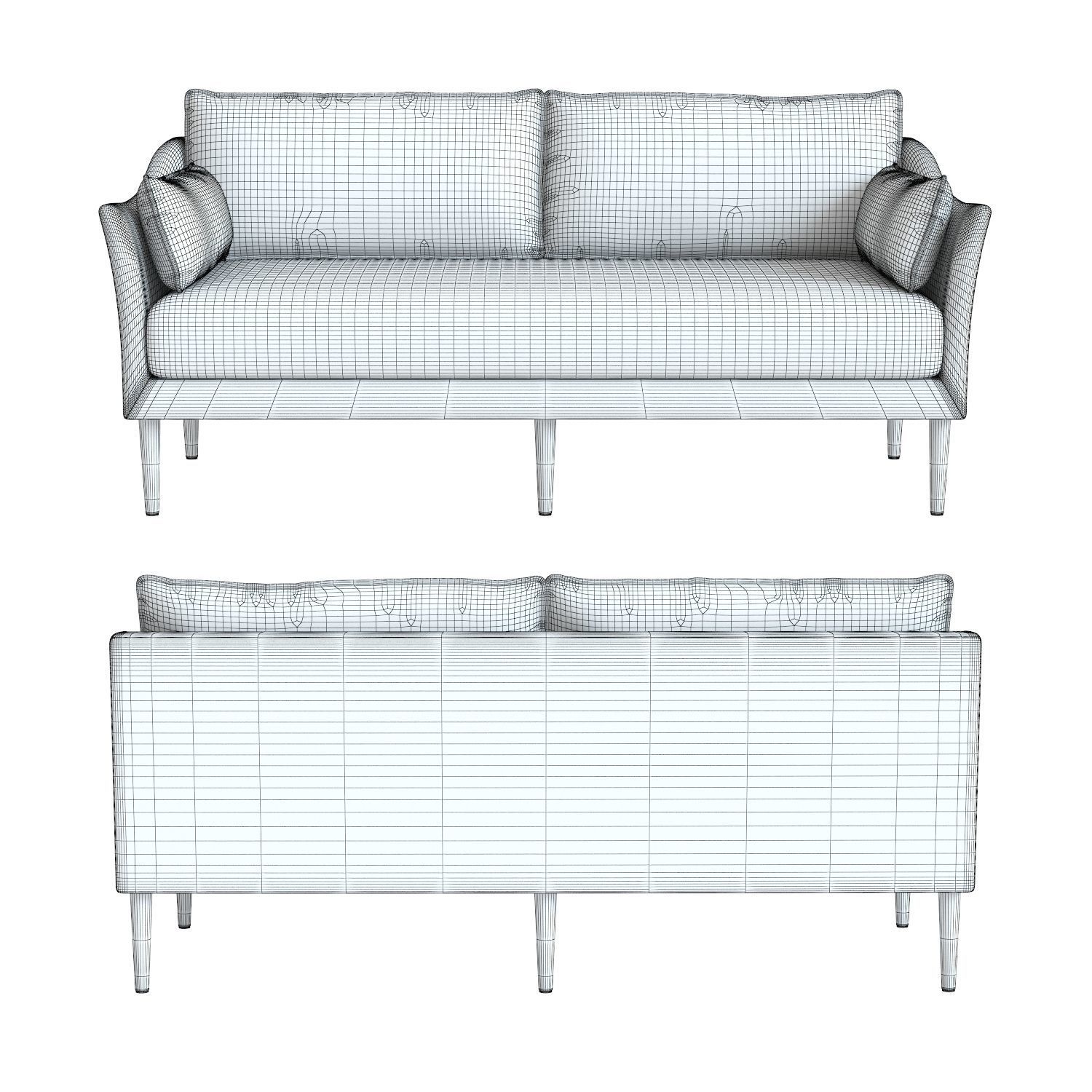 West Elm Antwerp Loveseat 3D model_6