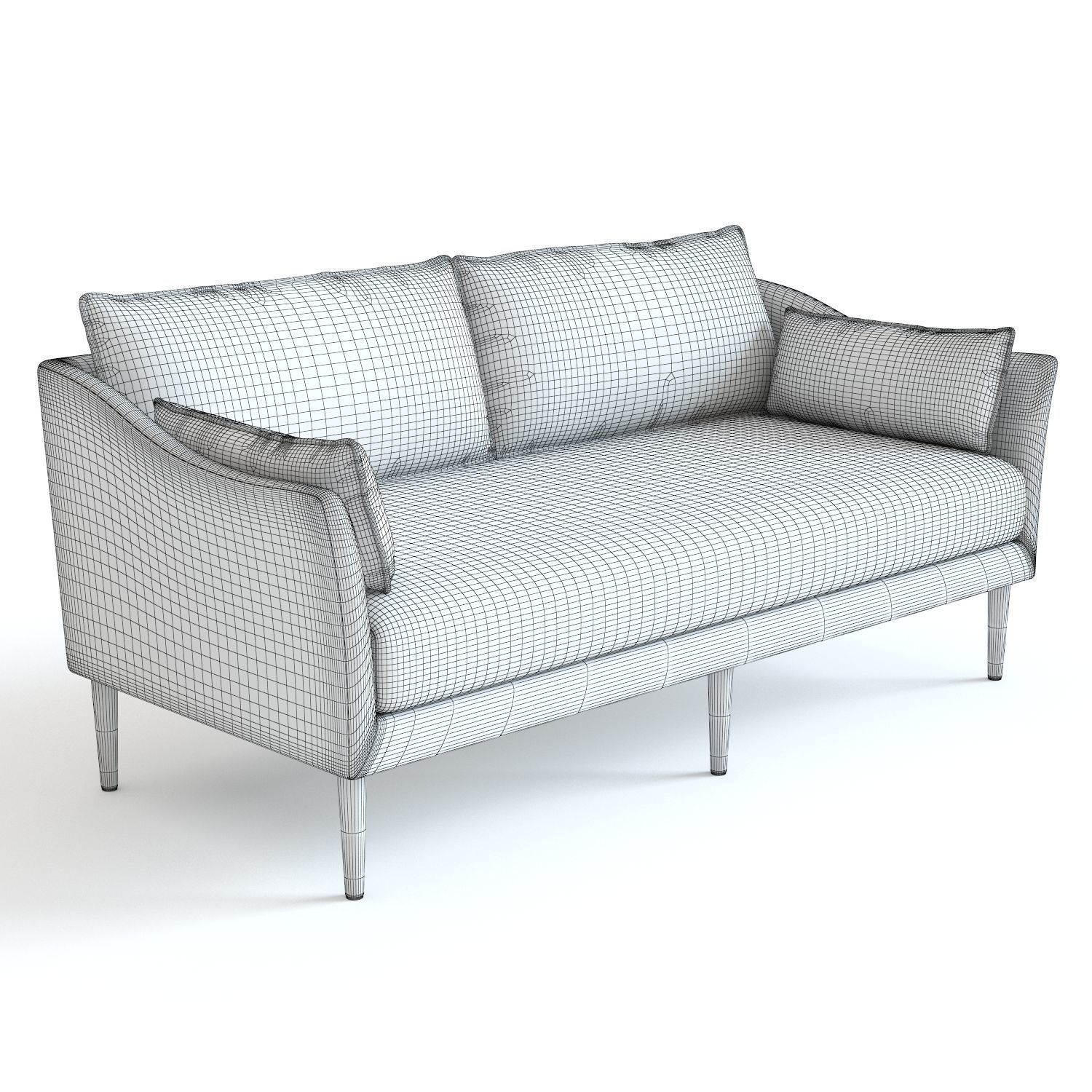 West Elm Antwerp Loveseat 3D model_4