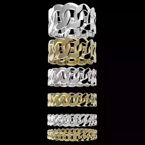 Assorted Cuban Link Band Ring
