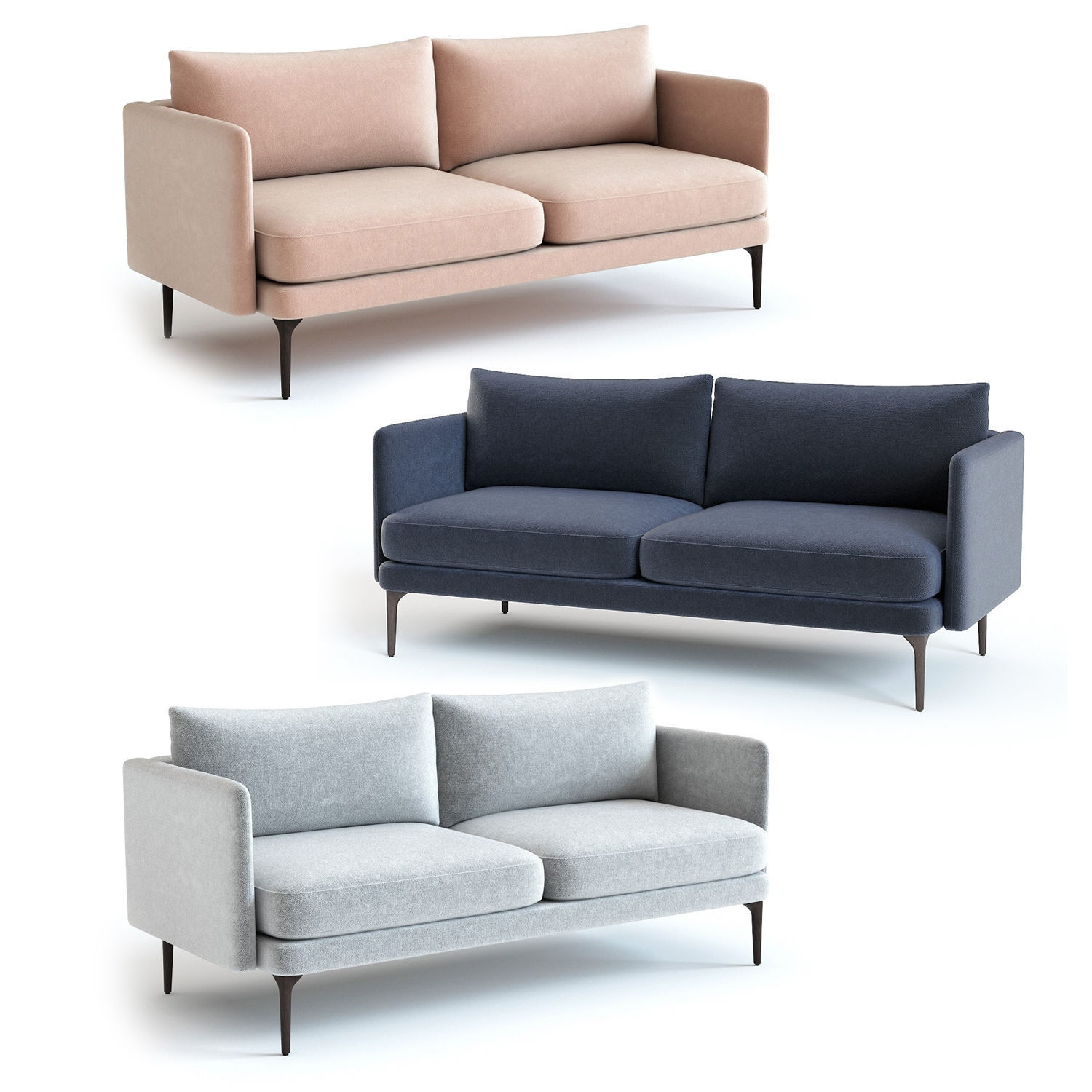 West Elm Auburn Sofa 3D model_5