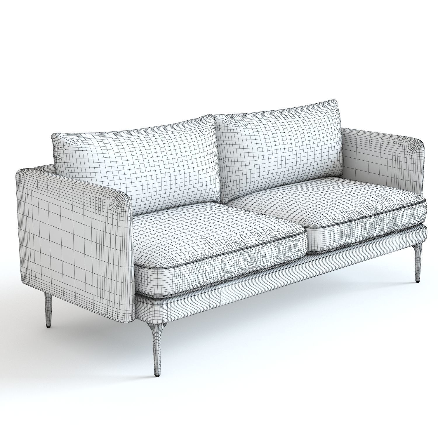 West Elm Auburn Sofa 3D model_7