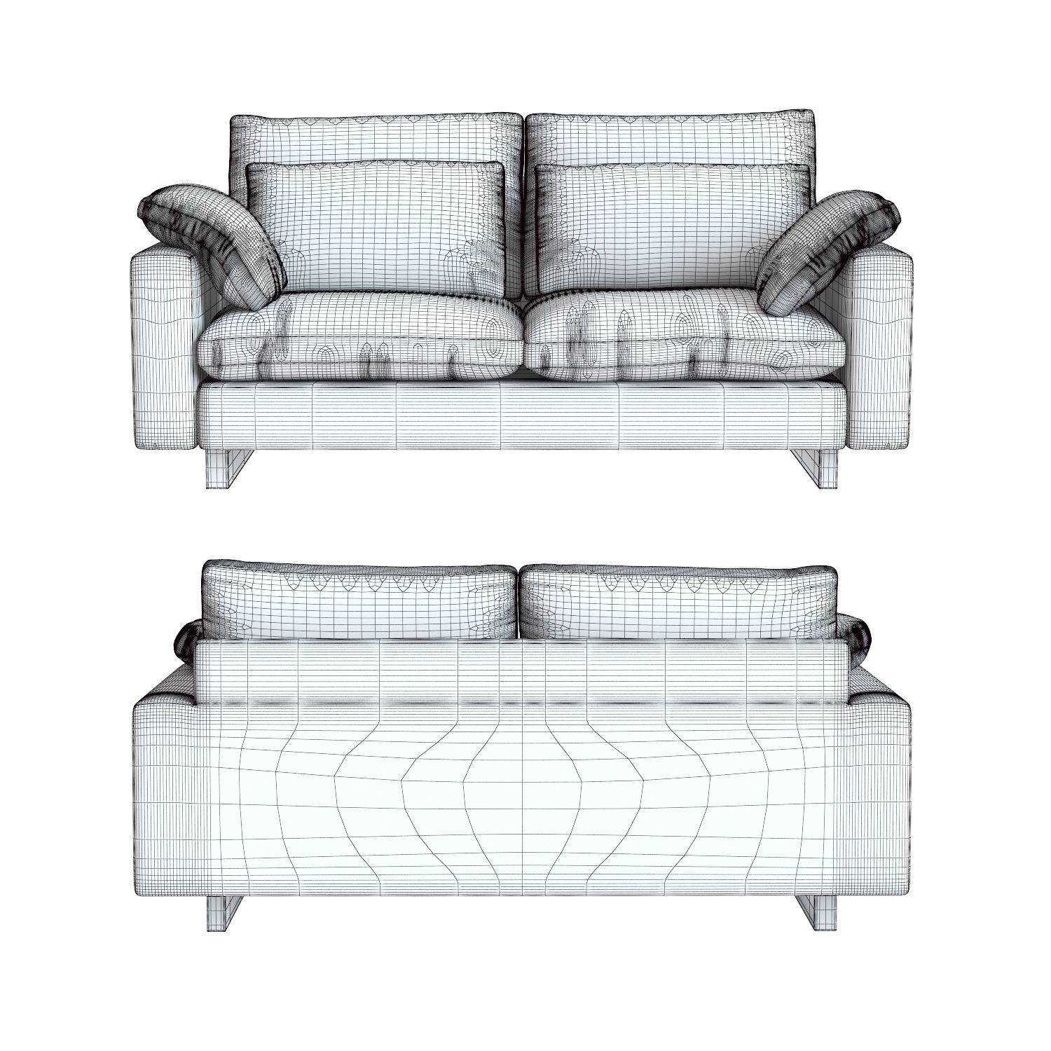 West Elm Harmony Sofa 3D model_9