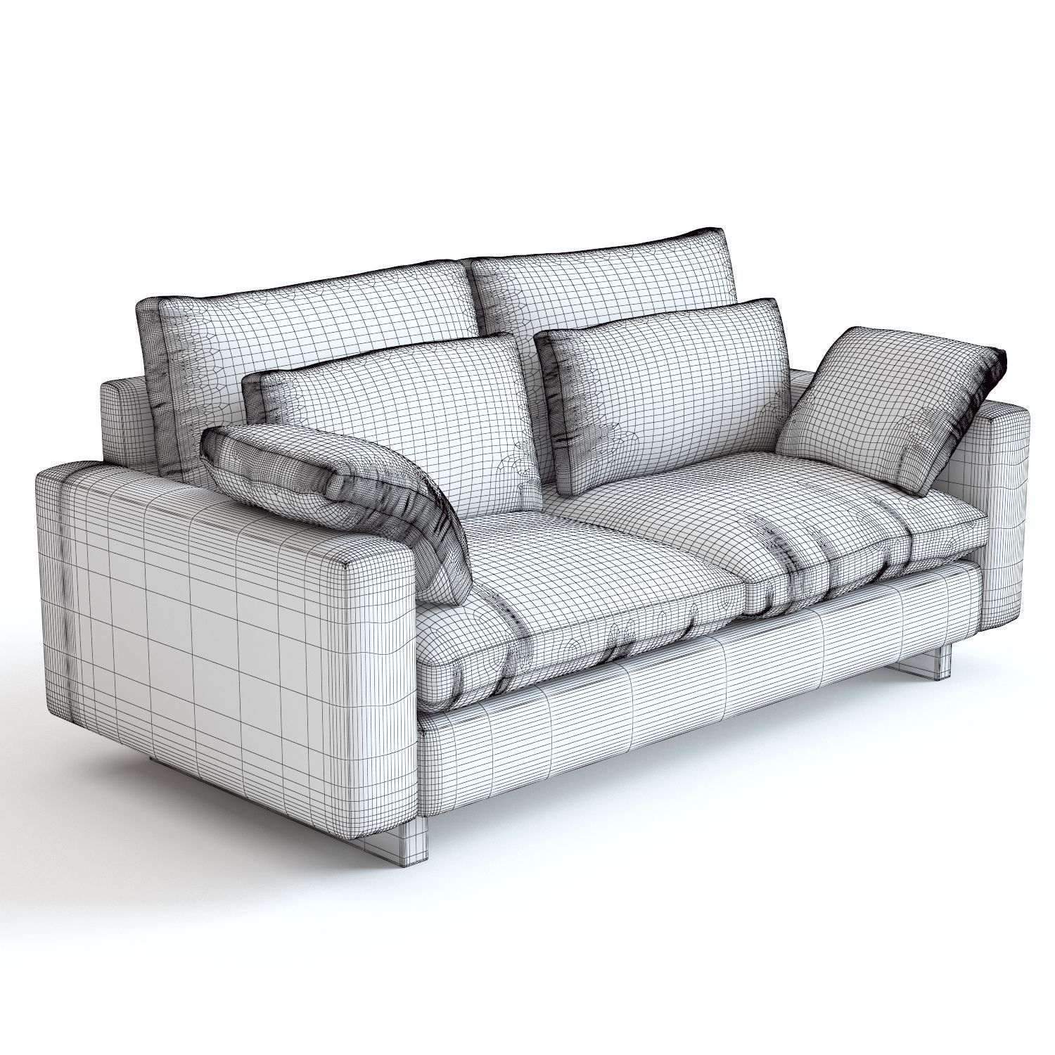 West Elm Harmony Sofa 3D model_7