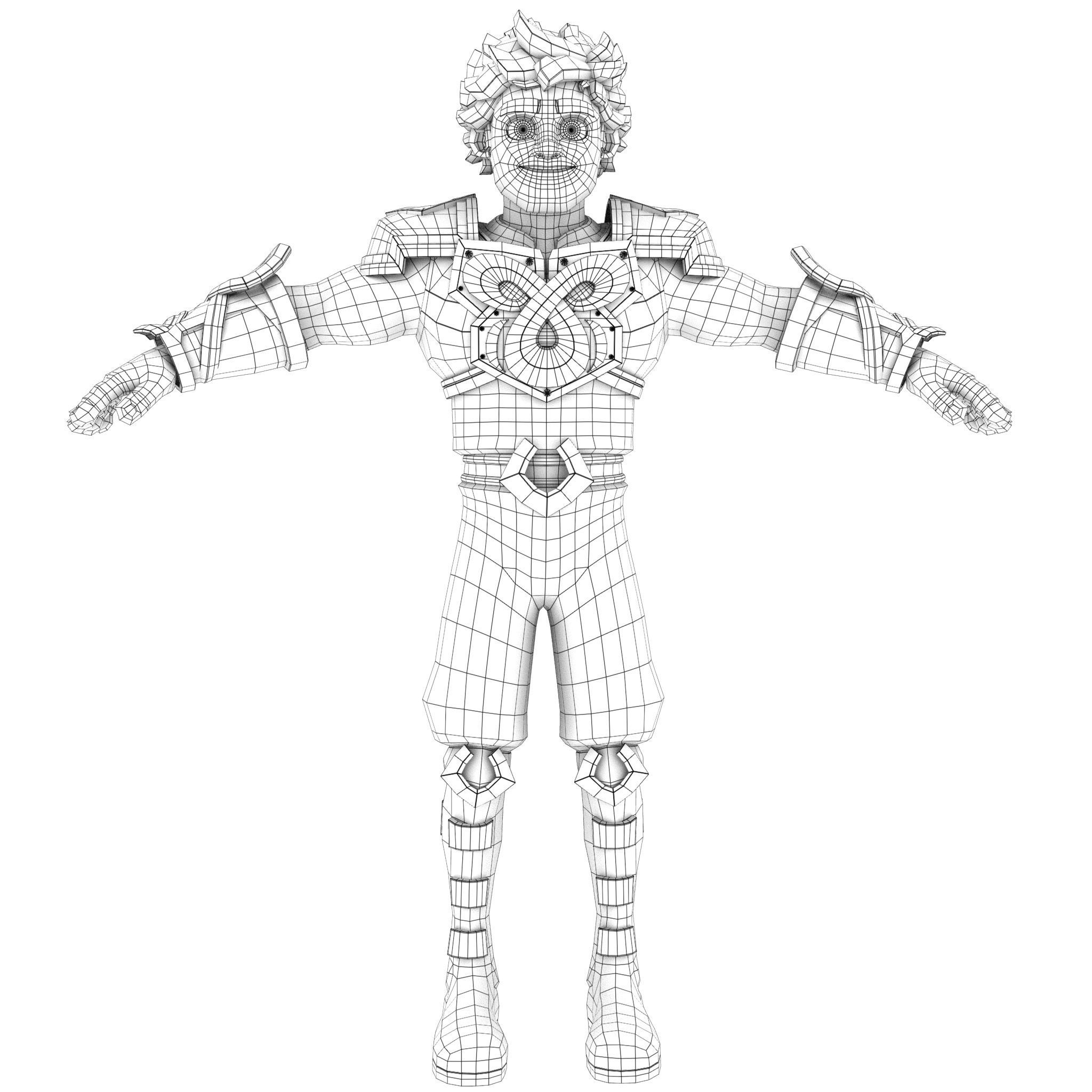 Cartoon Rigged Character 1 3D model_3